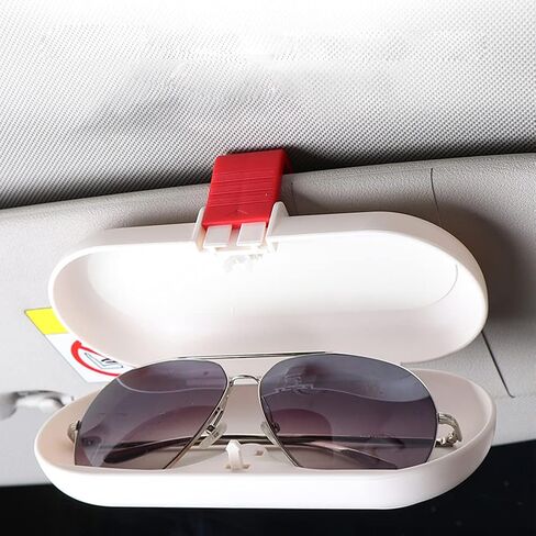 Union Jack for Mini Cooper Universal Multifunction Car Interior Sun Visor Sunglasses Case Storage Bill Clip Eyewear Hard Shell Box Holder Organizer (Black) in Saudi Arabia