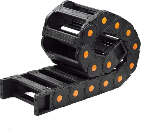 Plastic Drag Chain Cable Carrier Open Type with End Connectors R250 45 x 150mm L1000mm for Electrical CNC Router Machines in Saudi Arabia