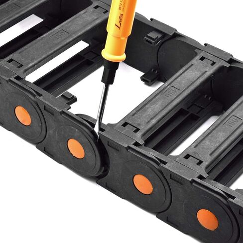 Plastic Drag Chain Cable Carrier Open Type with End Connectors R250 45 x 150mm L1000mm for Electrical CNC Router Machines in Saudi Arabia