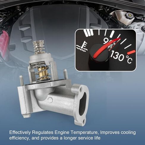 Engine Coolant Thermostat and Housing Assembly Replacement for Cadillac CTS ATS CT5 CT6 2016-2020, Chevy Camaro Colorado 2016-2022, GMC Canyon 2017-2022, Replace 15-81889 in Saudi Arabia
