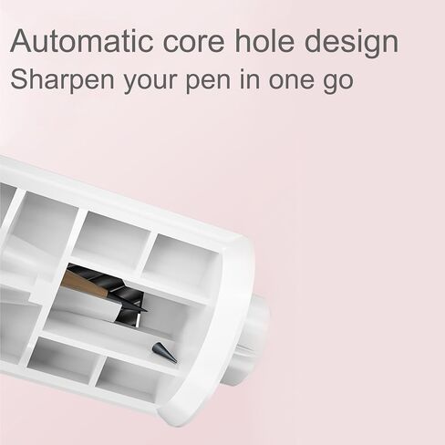 deli Rechargeable Electric Pencil Sharpener, Fully Automatic Pencil Sharpener for 6.9-12 mm Colored Pencils Sharpener Auto Stop for Home Office(Beige) in Saudi Arabia