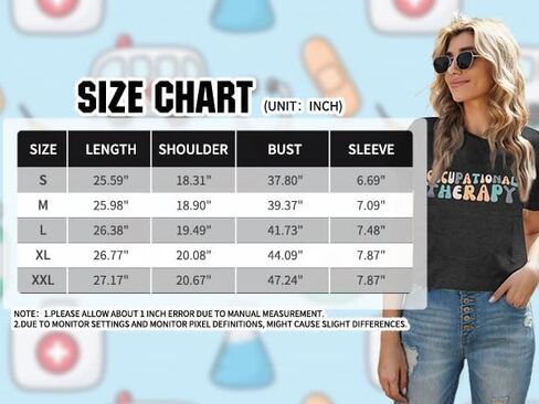 الصحة العقلية - قميص الوعي العلاج المهني: قمصان النساء مضحك المعالجين الهدايا تي شيرت التمريض البدني تي شيرت رمادي in Kuwait