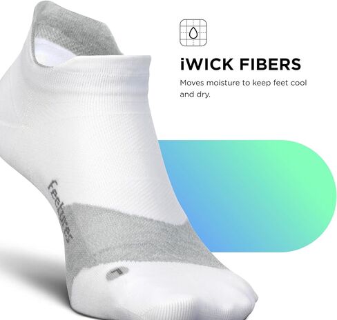 Feetures Elite Ultra Light No Show Tab Solid - جوارب الجري للرجال والنساء، جوارب ضغط رياضية، ماصة للرطوبة in Kuwait