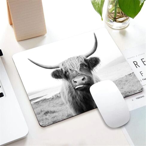 Marble Mouse Pad, Surreal Onyx Stone Surface Pattern Pale Blue Details Picture Rectangular Mouse Pad, Non-Slip Rubber MousePads for Office Home Laptop, 9.5"x7.9"x0.12" Inch in Saudi Arabia