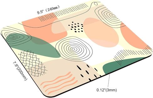 Marble Mouse Pad, Surreal Onyx Stone Surface Pattern Pale Blue Details Picture Rectangular Mouse Pad, Non-Slip Rubber MousePads for Office Home Laptop, 9.5"x7.9"x0.12" Inch in Saudi Arabia