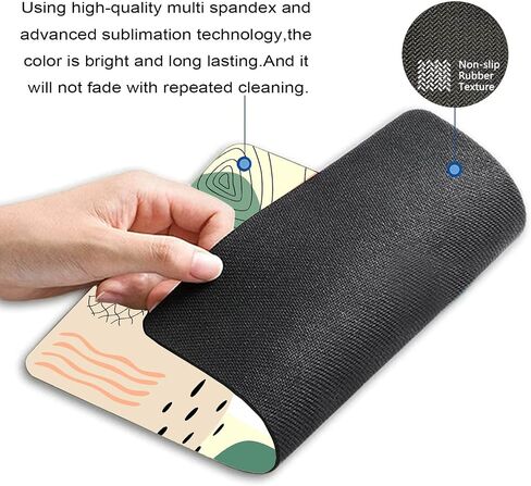 Marble Mouse Pad, Surreal Onyx Stone Surface Pattern Pale Blue Details Picture Rectangular Mouse Pad, Non-Slip Rubber MousePads for Office Home Laptop, 9.5"x7.9"x0.12" Inch in Saudi Arabia