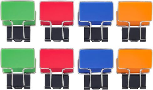 Retangle Medium Paper Clips，Binder Clips, Easy Grip, Assorted Color, Office Supplies，8 Pcs/Set in Saudi Arabia