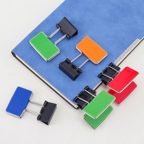 Retangle Medium Paper Clips，Binder Clips, Easy Grip, Assorted Color, Office Supplies，8 Pcs/Set in Saudi Arabia