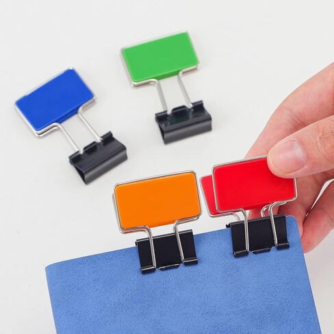 Retangle Medium Paper Clips，Binder Clips, Easy Grip, Assorted Color, Office Supplies，8 Pcs/Set in Saudi Arabia