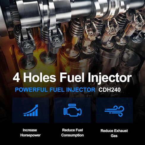 HiSport 4pcs CDH240 FI0044 4 Holes Fuel Injectors Sets Comptible With Dodge Stratus 2001-2005, Mitsubishi Eclipse 2000-2005, Mitsubishi Galant 1999-2003, Mitsubishi Lancer 2002-2003 in Saudi Arabia