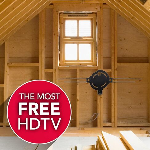 RCA Amplified Outdoor or Attic HDTV Antenna – Multi-Directional HD Antenna with 80-Mile Range; Digital OTA Antenna for Clear VHF & UHF Reception; Supports 4K/8K 1080p TVs in Kuwait