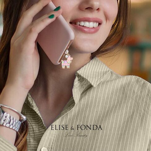 ELISE & FONDA CP189 USB Charging Port Anti Dust Plug Candy Horse Pendant Phone Charm for iPhone 11/ XS MAX/XR/X/8 Plus/7/6S/7/SE iPad iPod in Saudi Arabia