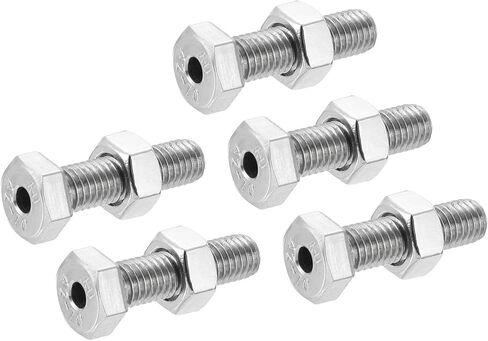 مسامير مجوفة MECCANIXITY M8x25mm مثبتات سداسية خارجية مع صواميل، 304 عبوة من الفولاذ المقاوم للصدأ مكونة من 5 قطع in Kuwait