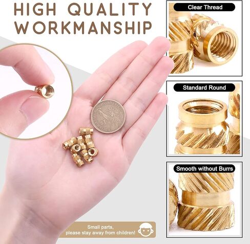 60Pcs M2x3x3.5mm Brass Nuts Embedment Nut Thread Brass Knurled Nuts Threaded Heat Set Insert Nuts Hydraulic Welded Joint Injection Molding for 3D Printing Injection Molding in Saudi Arabia
