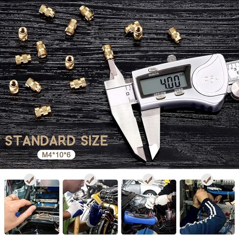 60Pcs M2x3x3.5mm Brass Nuts Embedment Nut Thread Brass Knurled Nuts Threaded Heat Set Insert Nuts Hydraulic Welded Joint Injection Molding for 3D Printing Injection Molding in Saudi Arabia