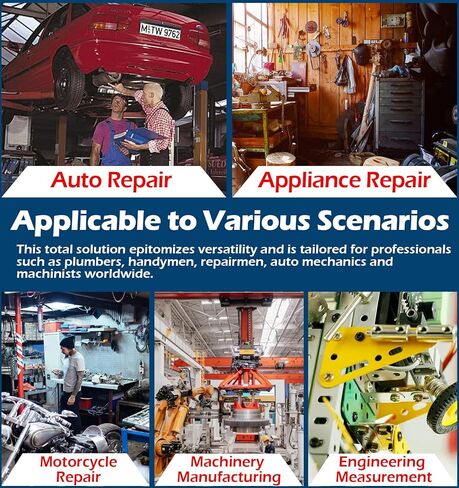 فاحص الخيط، مقياس خيط الصواميل والمسمار، حجم المسمار ومقياس الخيط مع 14 مقياسًا قياسيًا و14 متريًا، مقياس معرف المسمار والصمولة للتعليق in Kuwait