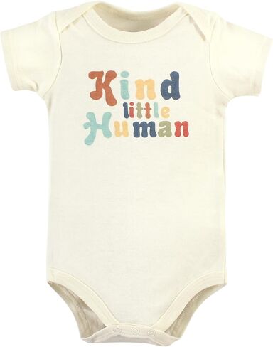Hudson Baby unisex-baby Unisex Baby Cotton Bodysuit and Pant Set, Kind Human, 6-9 Months in Saudi Arabia