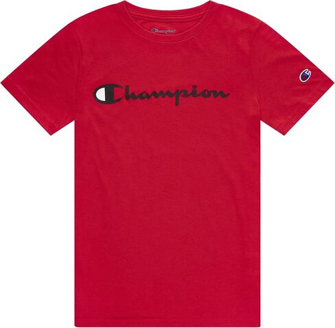 Champion Boys 2 Piece Short Sleeve Shirt And Fleece Jogger Set Infant Clothes (12 Months, Scarlet/Granite Heather) in Saudi Arabia