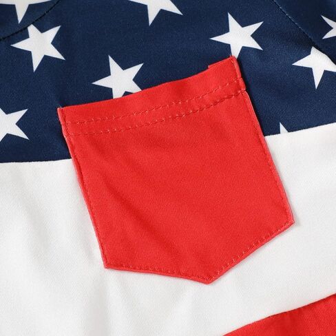 HAPPYMA 4th of July Toddler Baby Boy Clothes Independence Day Summer American Flag T-shirt 2Pcs Set in Saudi Arabia