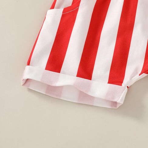 HAPPYMA 4th of July Toddler Baby Boy Clothes Independence Day Summer American Flag T-shirt 2Pcs Set in Saudi Arabia
