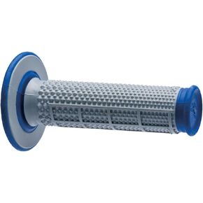 Renthal G162 Tapered/Half Waffle, Grey/Blue, Dual Compound MX/Enduro Grips, 2-Pack