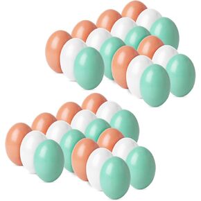 36 عبوة من 3 بيضات خشبية مزيفة من Worown، بيضة صناعية مقاس 2.3 بوصة، بيضات يدوية لتزيين بيض عيد الفصح أو ديكور المنزل (أبيض وأخضر وبني) in Kuwait