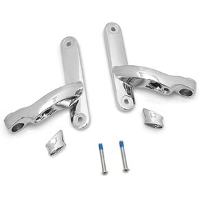 For harley street glide fog passing light kit LED motorcycle fog Auxiliary Lighting Bracket for harley davidson spot light bracket (Bracket + Mounts -Chromed)