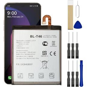 Replacement Li-ion Battery BL-T46 [Upgraded] for LG V60 ThinQ 5G V600 LMV600VMLAVRZCB/LMV600AMAATTCB Battery Free Adhesive Tool