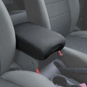 JeCar Center Console Cover Armrest Pad Cover for 2007-2010 Jeep Wrangler JK JKU Sahara Sport Rubicon X, Black