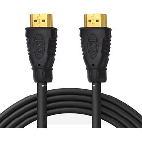 Sound Around 6ft’ High Definition HDMI Cord - Portable Universal Gold Plated HDMI Cable Wire Adapter - TV to Player/Speaker / Computer Audio Video Connection-Supports 1080p HD 4K, 3D-GAHDMI6 (Black)