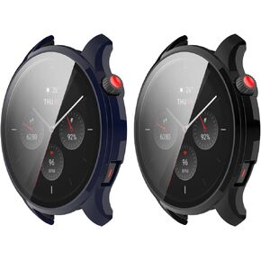 Case Compatible for Amazfit GTR 4 Watch Case Cover, Screen Protector All-Around Case Hard PC Bumper Full Cover Shell Cases for Amazfit GTR4 GTR 4 Smartwatch Accessory (black+black)
