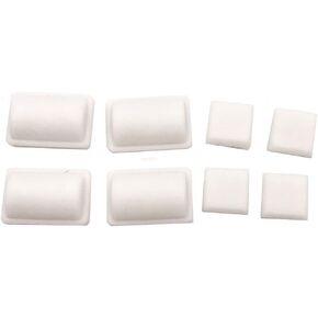 White 8 in 1 Screw Rubber Feet Kit Cover Set for WII Console White Accessories