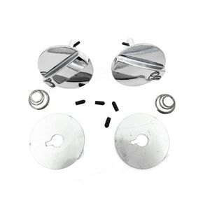 Hood Pins, 2Pcs Air Hood Pin Chrome Twists Locks Reproduction Fits for Olds Cutlass 442 Ram 1969-1972, Hood Pin Twists Locks Pair