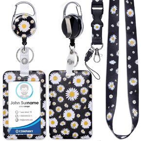 Cute ID Badge Holder with Lanyard Retractable Badge Reel Clip Funny Lanyards for ID Badges Name Tags Retractable Keychain for Office Teacher Doctor Student Women Men Nurse Accessories for Work