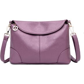 HUA ANGEL Crossbody Bags for Women, Leather Shoulder Purse Bag with 2 Removable Straps, Multi Pocket Trendy Hobo Bag Satchel