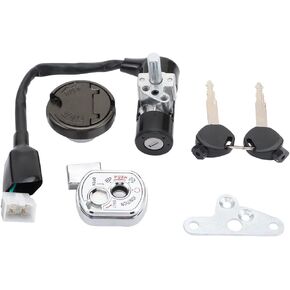 WOOSTAR 4 Wire Ignition Key Switch Assembly Replacement for Zuma 50cc 125cc 150cc Scooter