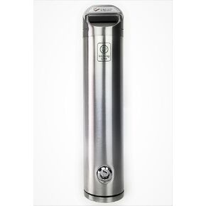 Lockable Wall Mounted Metal Ashtray. Space saving cigarette bin suitable for outdoor use in communal smoking areas or smoking shelters at a pub, bar, office, restaurant, cafe or nightclub