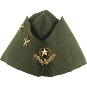 PRETYZOOM Adult Sailor Cap Nautical Sailor Hat Green Captain Sailor Cap Three Star Stewardess Air Beret Cap Cosplay Yacht Boat Cap Halloween Party Supplies