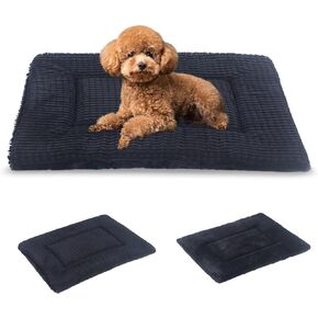 BVAGSS Dog Bed Mat,Reversible Dog Crate Pad, Memory Foam Dog Beds, Soft Warm Pet Cushion for Small Medium Dogs, Washable Pet Sleeping Mattress Kennel Bed Pad XH079 (30''x20''x1.6'',Light Grey)