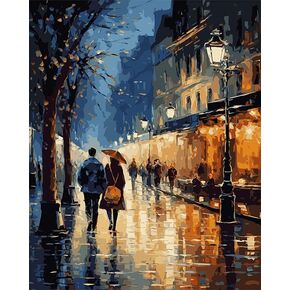 DoMyArt Paint by Numbers Kit for Adults Beginners, DIY Acrylic Painting on Canvas Home Decor Wall Art (Blooming, 12x16 Inch, Framed)