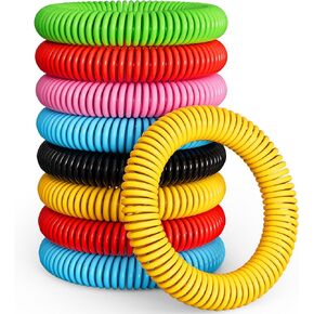 12 Pack Mosquito Bracelets, Mosquito Bracelets Outdoor for Adults and Kids, Individually Wrapped DEET-Free Waterproof Bands
