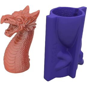 Dragon Head Silicone Candle Mold Soap Mold Fondant Chocolate Cake Candy Mould Epoxy Resin,DIY Wax,Polymer Clay in Saudi Arabia