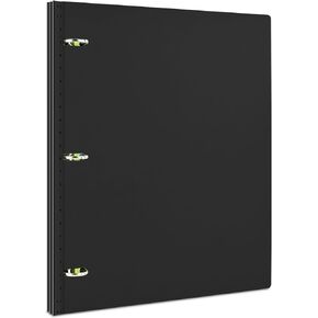 ملف تصغير 3 حلقات مقاس 1 بوصة - قطعة واحدة - أسود، مجلد بلاستيكي محمول مع عمود الفقري متداخل، 3 حلقات مع غطاء أمامي قابل للطي يحمل ورق مقاس 8.5 بوصة × 11 بوصة للمدرسة والمكتب والمنازل in Kuwait