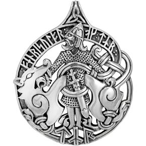 Sterling Silver Norse God Tyr Pendant