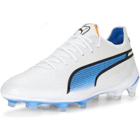 PUMA Mens King Ultimate Firm Ground/Ag Soccer Cleats Cleated, Firm Ground, Turf - White