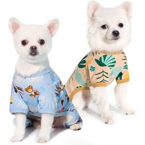 Topkins Dog Pajamas, Breathable Dog Pjs, Soft Dog Jumpsuit Pet Clothes for Small Medium Dog (Green,M)