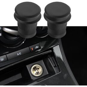 2Pcs Car Cigarette Lighter Cover, Waterproof Dustproof Cover for Protecting Cigarette Lighter Socket Plug, Car Accessories Universal for Most Cars with 12 Volt Accessory Power Outle