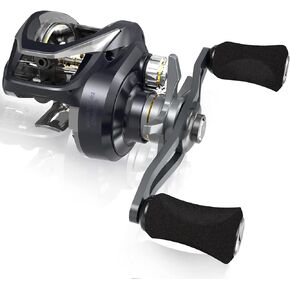 Tempo Resolute Low Profile Baitcasting Reels, Super Smooth Fishing Reel with 9+1 BB, 20 lbs Carbon Fiber Drag,6.7oz Ultralight Baitcaster Reels,5.6:1/6.6:1/7.3:1 Gear Ratio Casting Reel