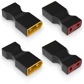 4PCS T Female Plug Change to XT60 Adapter Male Female Connector Plug for Servo Connection Adapter No Wires RC LiPo Battery Connectors RC Car Airplane ESC Balance Charger Motor Controller