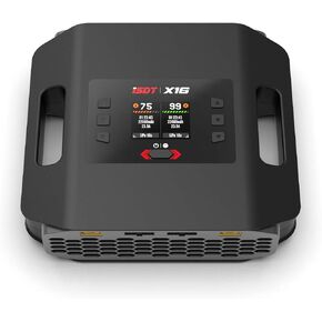 ISDT X16 2X1100W 2X20A Lipo Battery Balance Charger Dual for Rc Models 2-16S Life，LiPo，LiHv，ULiHv PB -US Plug